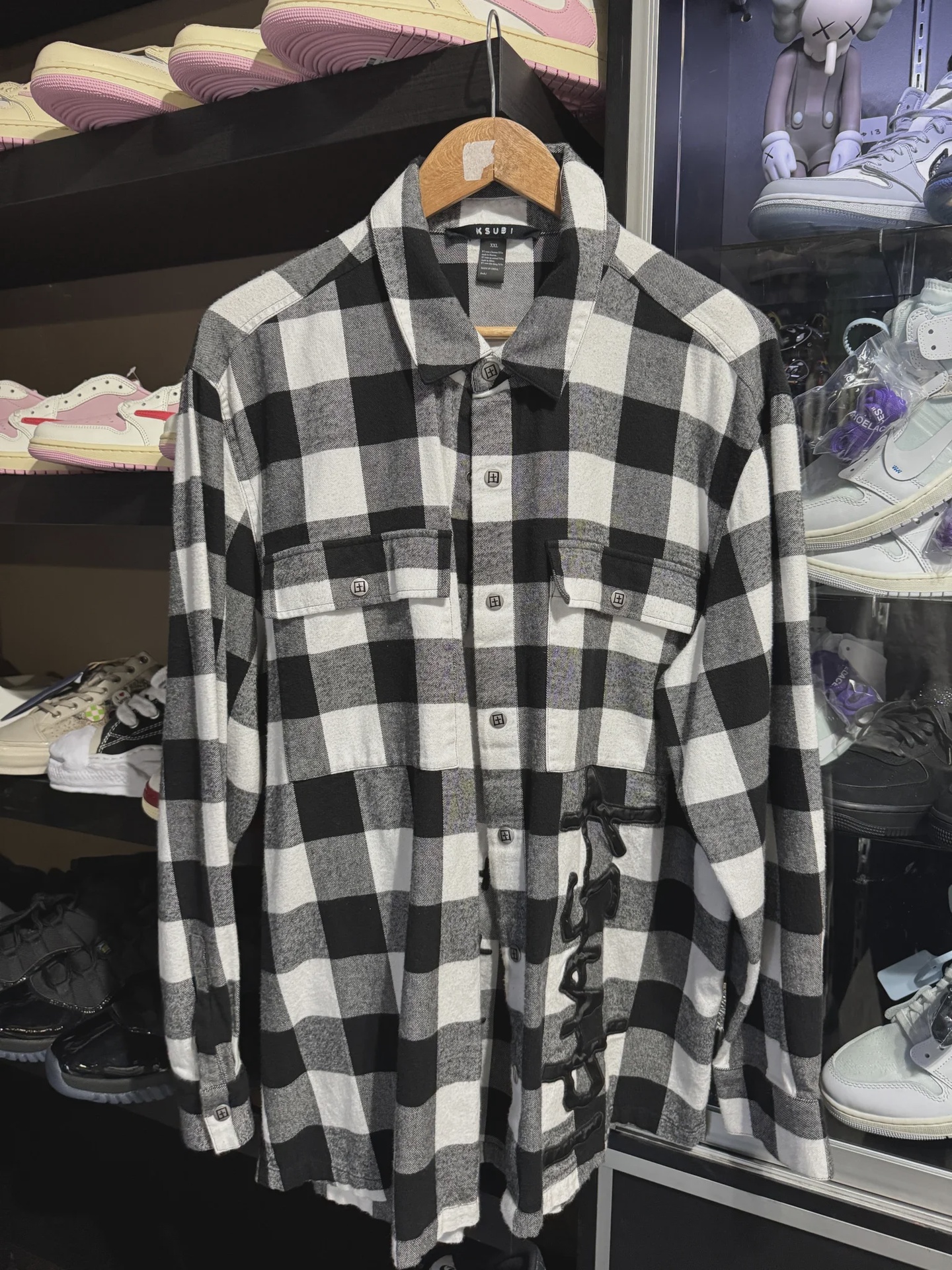 Ksubi Ksubi Black & White Flannel LS 2XL - Size XXL
