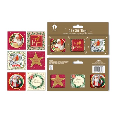 Festive Wonderland 18 Hand Finished Self Adhesive Gift Tags (D)