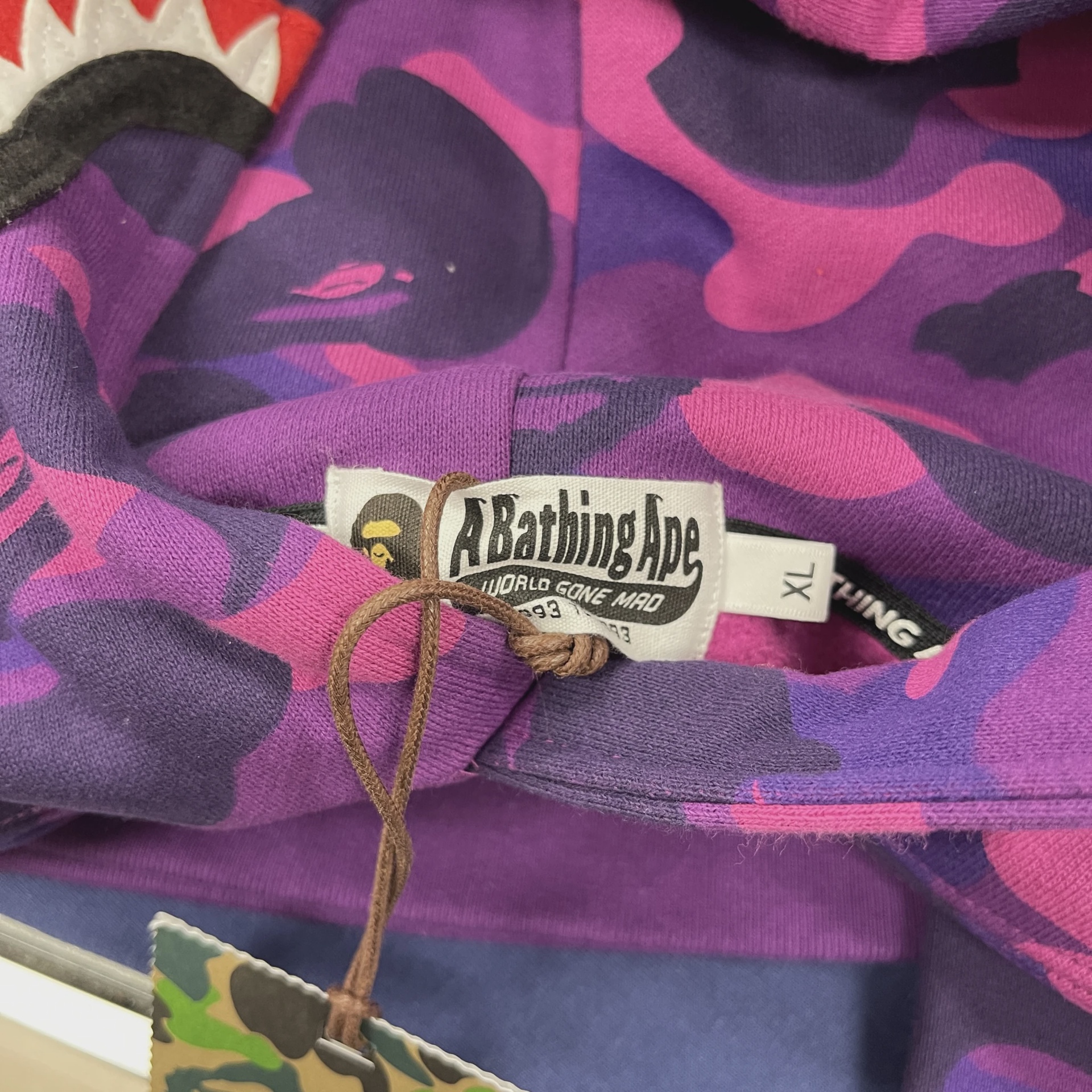 BAPE Color Camo Shark Pullover Hoodie Purple • Brand New [5780] 6