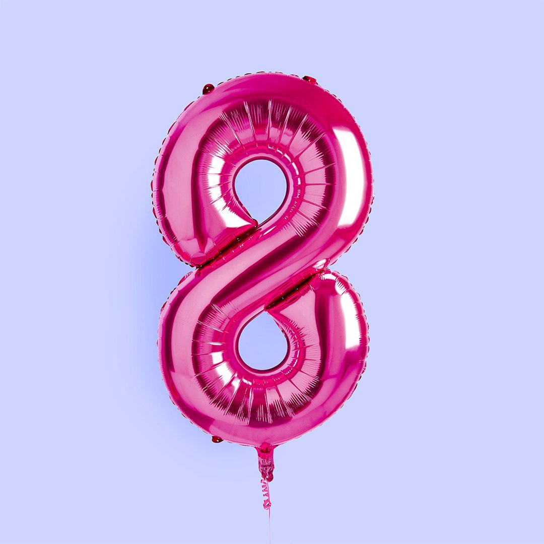 Hootyballoo - Hot Pink Number Foil 34" Balloon