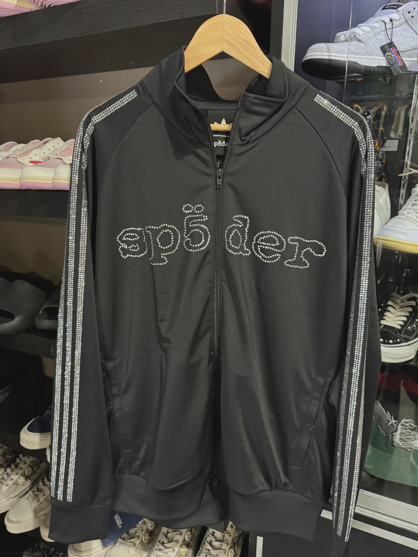 Adidas adidas x Sp5der Rhinestone Track Top Black - Size XXL