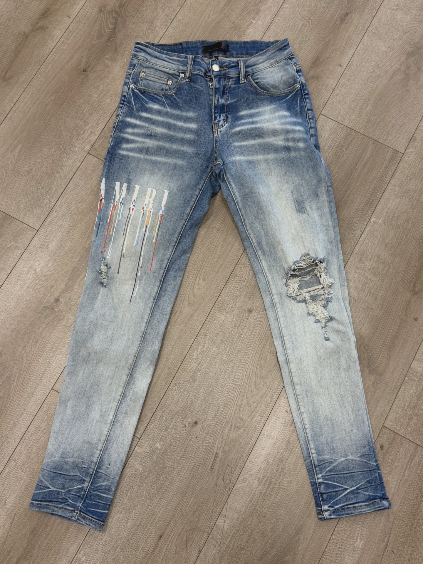 Amiri AMIRI Paint Drip Core Logo Skinny Jeans - Size 30