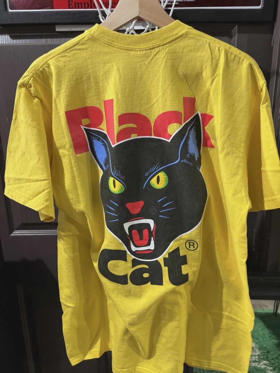 Supreme Yellow Black Cat Tee • Pre-Owned [5772] 2
