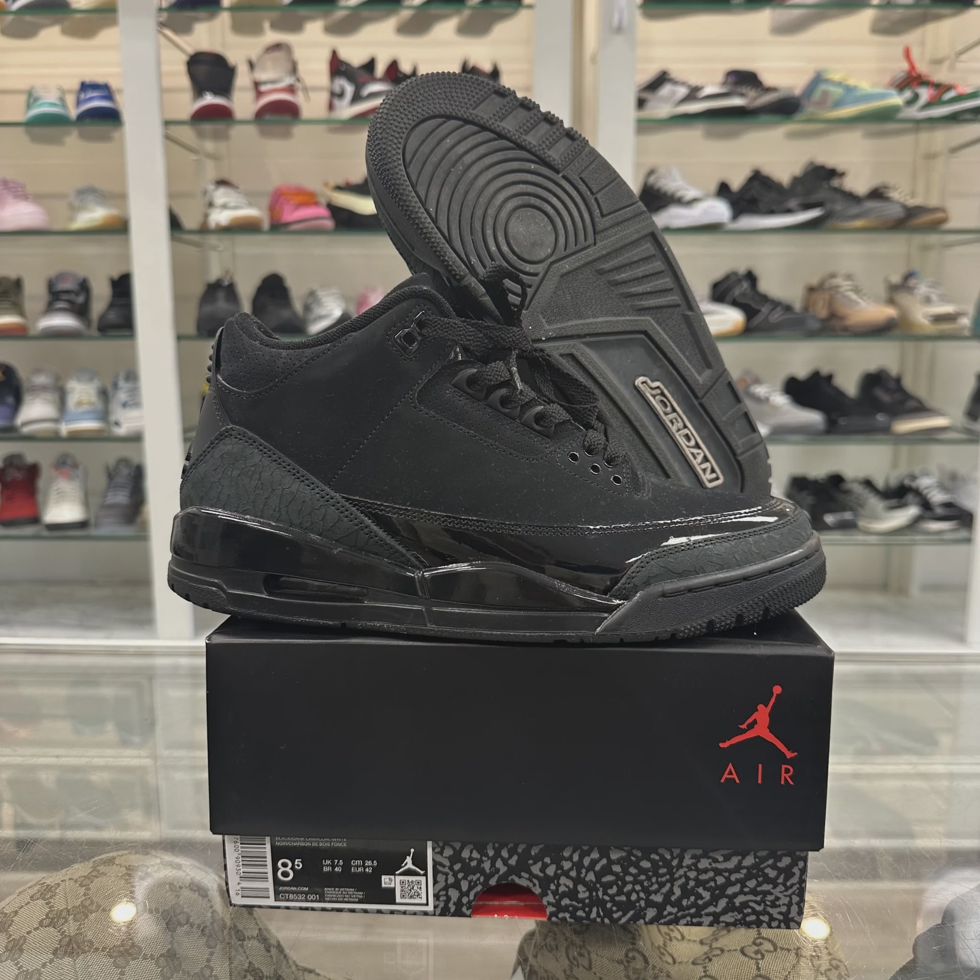 Jordan Air Jordan 3 Retro Black Cat (2025) - Size US M 8.5
