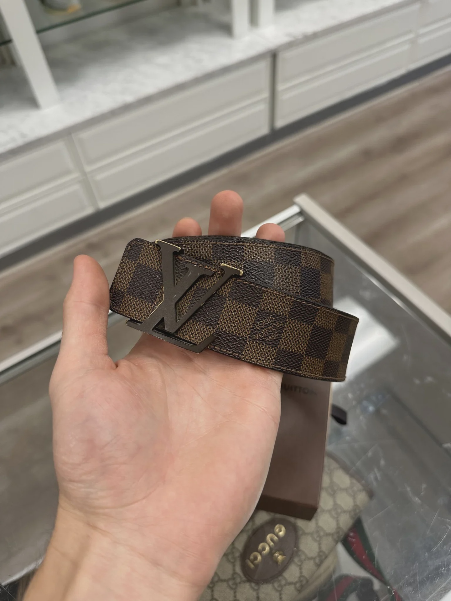 Louis Vuitton Damier Ebene Belt size 110/96 fits US 36 • Pre-Owned [1576] - photo 2