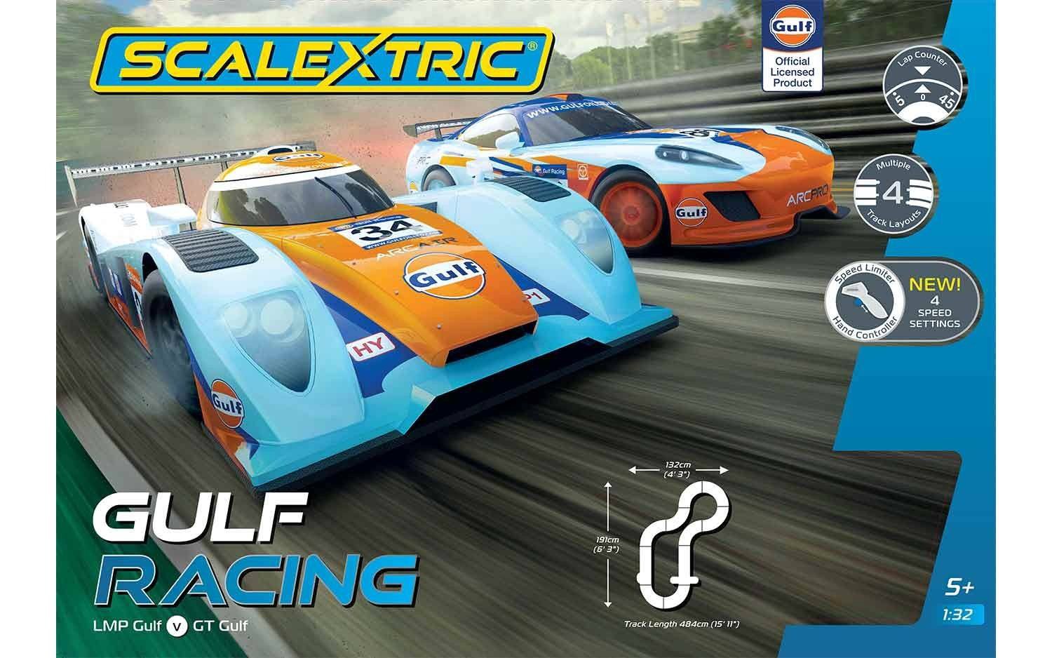 scalextric c1384 gulf racing set