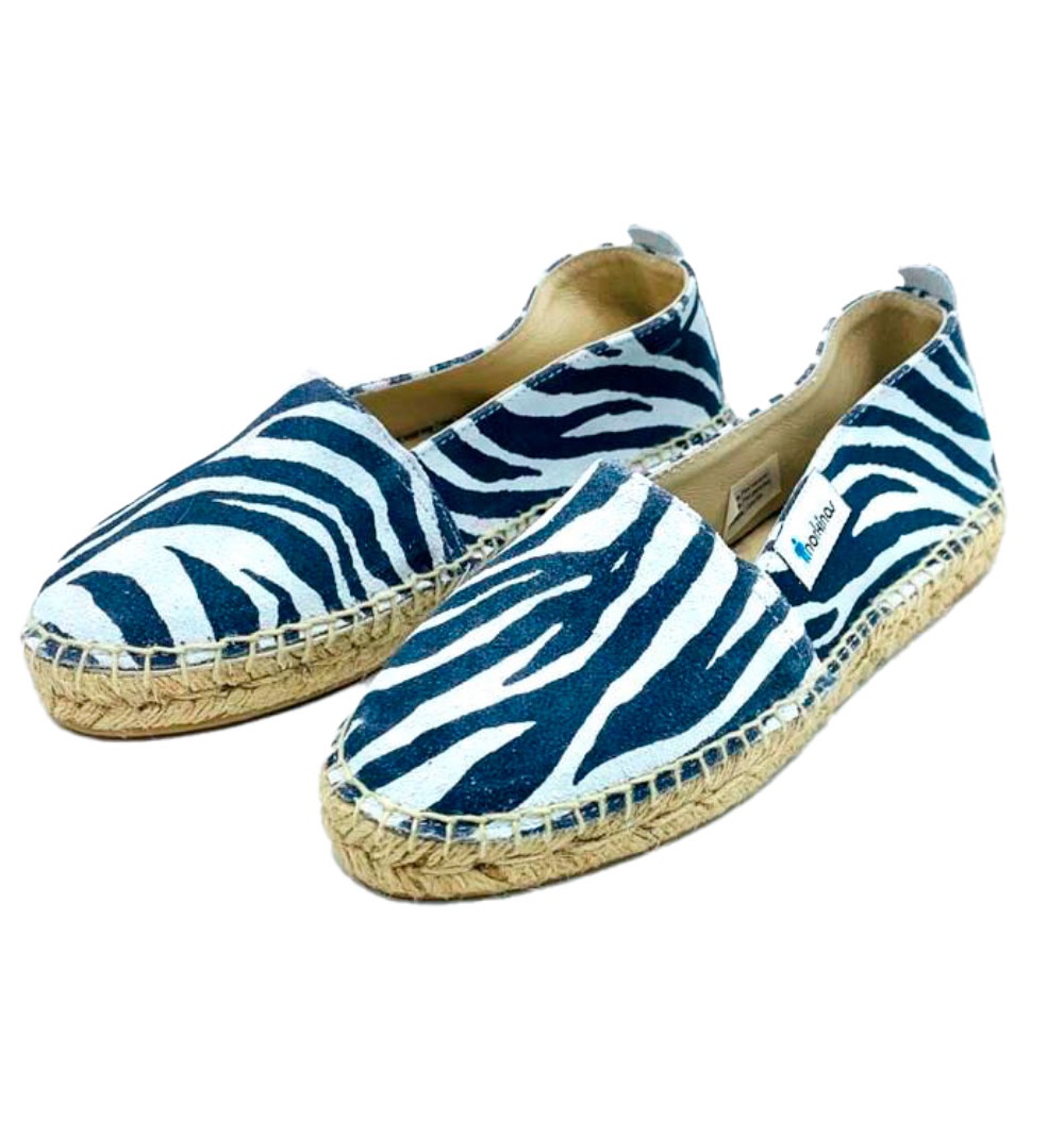 espadrille flat print cebra