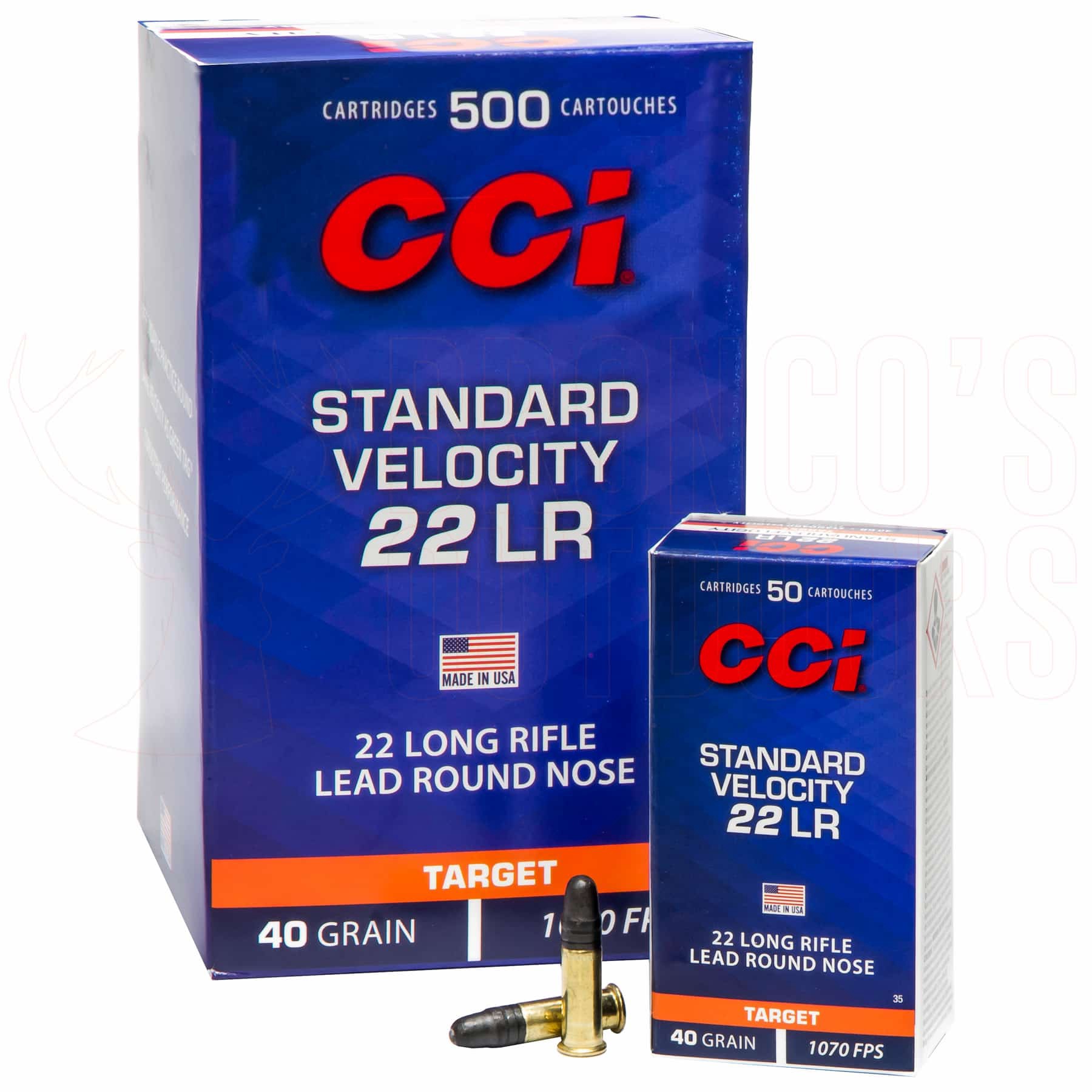 Cci 22lr Standard Velocity Target 40gr 500 Rounds Broncos Outdoors 3991