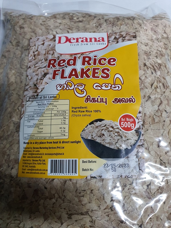Derana Red Rice Flakes 500g