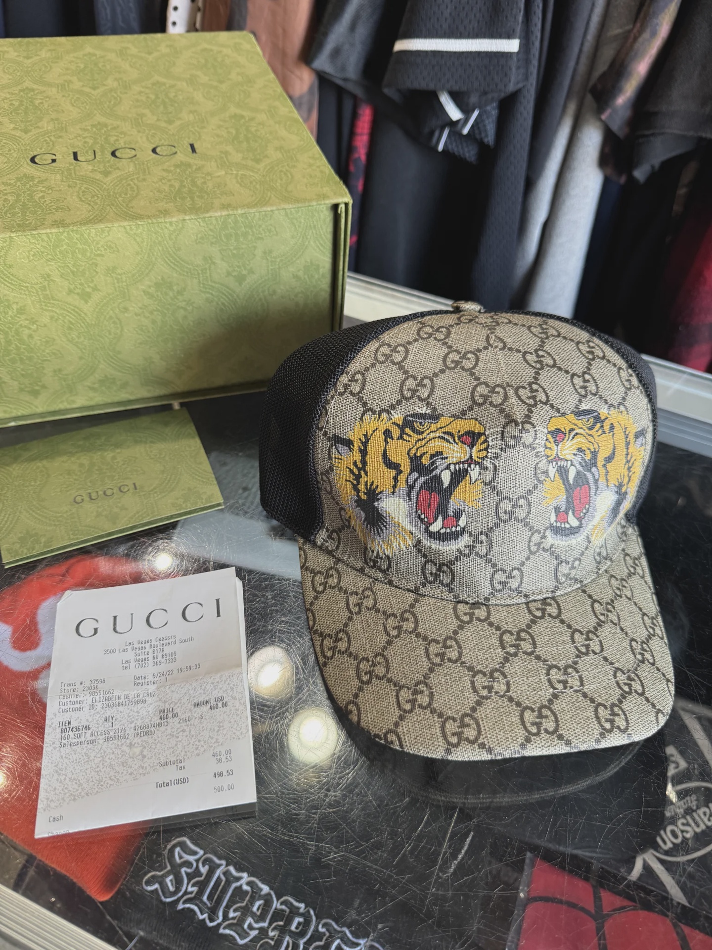 Gucci Gucci Tiger Beige Hat - Size One Size