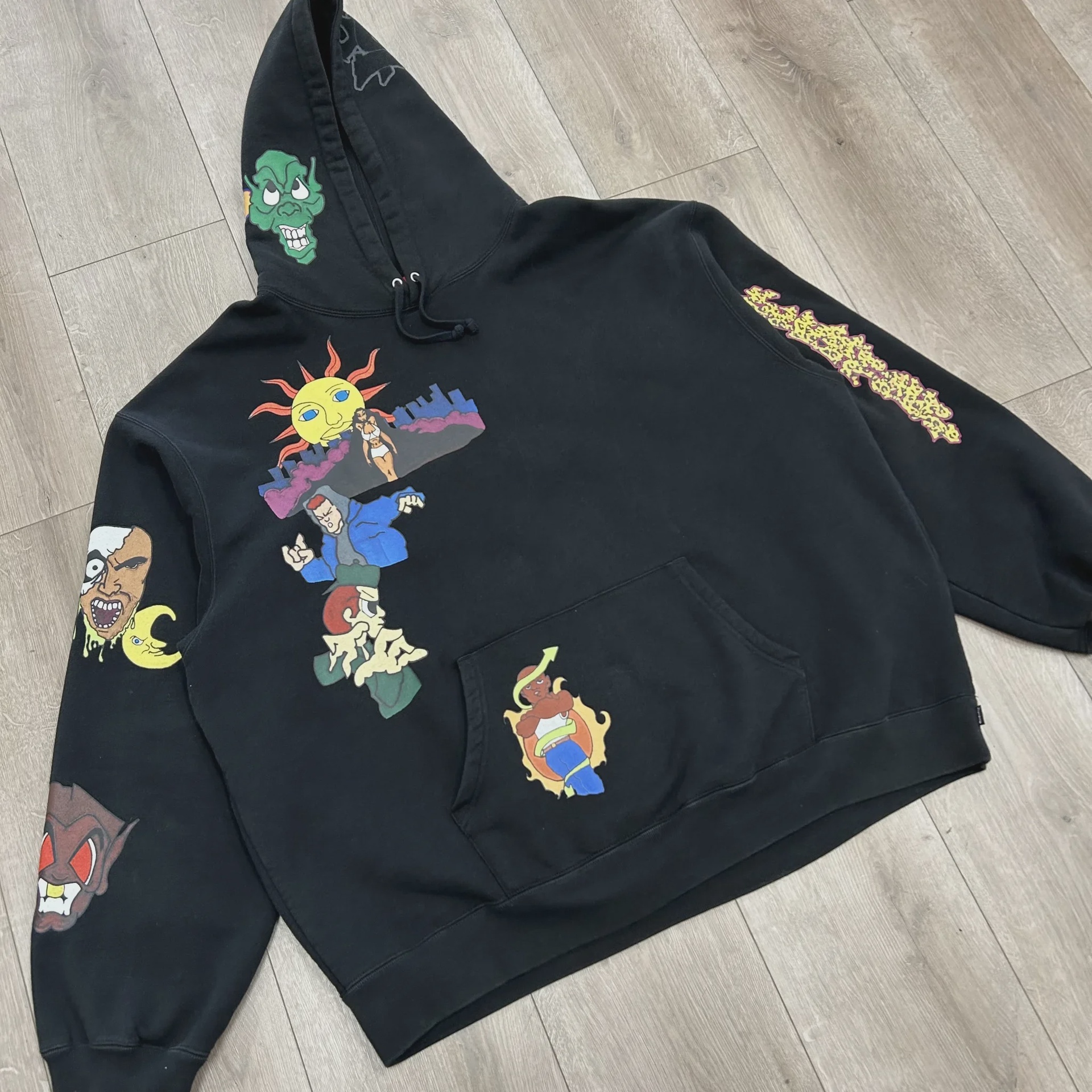 FW23 Supreme Sunrise Hooded Sweatshirt Black • Pre-Owned [6189] - photo 2