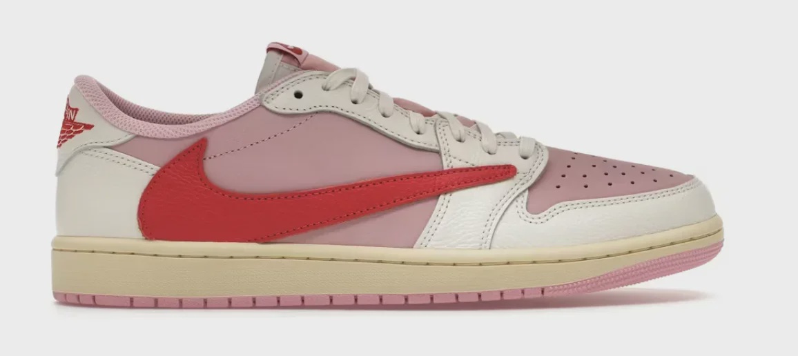 Jordan Jordan 1 Retro Low OG SP Travis Scott Sail Tropical Pink - Size US M 10.5