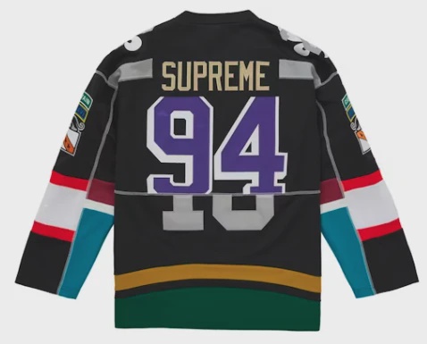 SS26 Supreme Paneled Hockey Jersey Black • Brand New [8768] 2