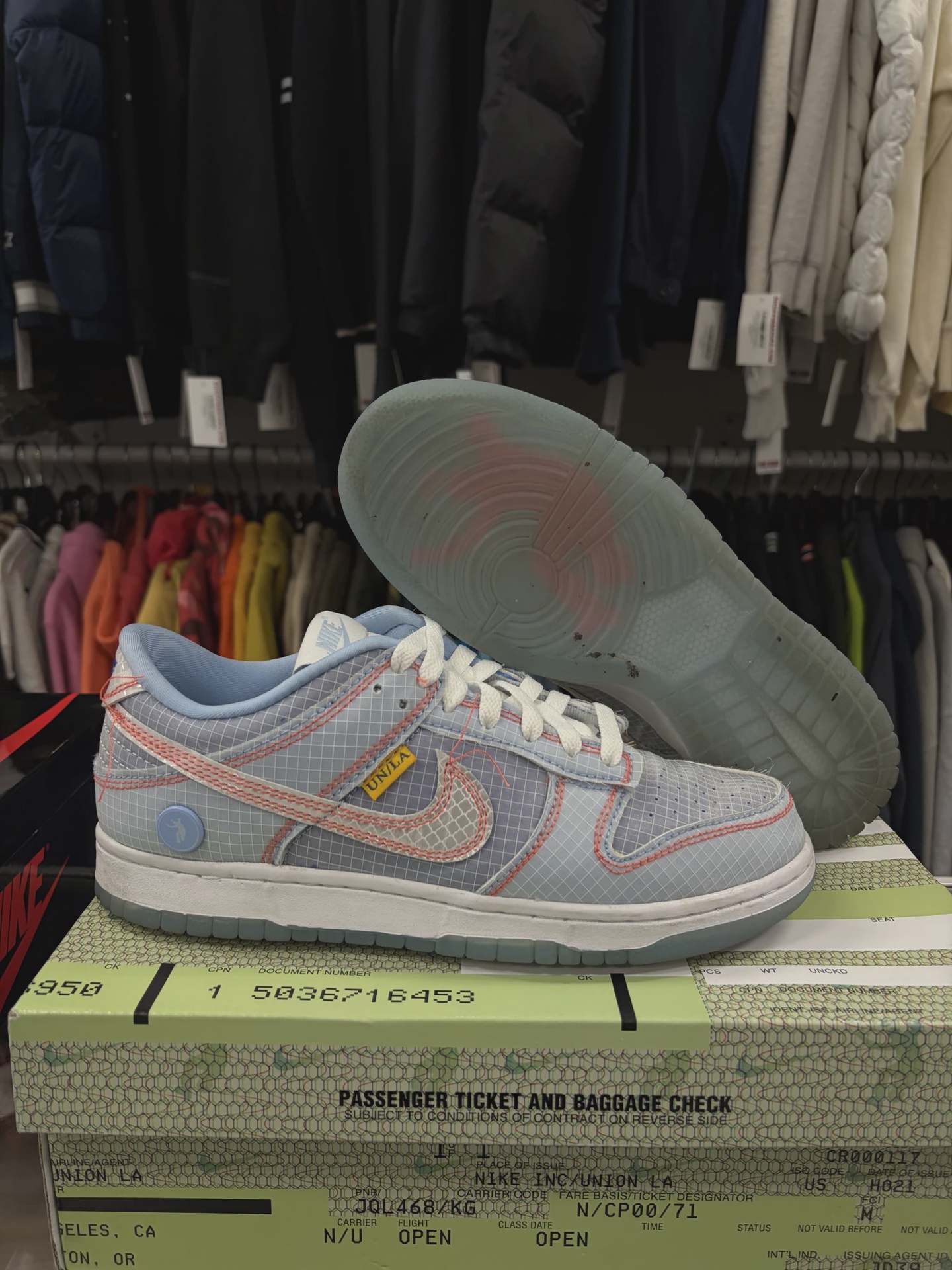 Nike Dunk Low Union Passport Pack Argon • Pre-Owned [6872]