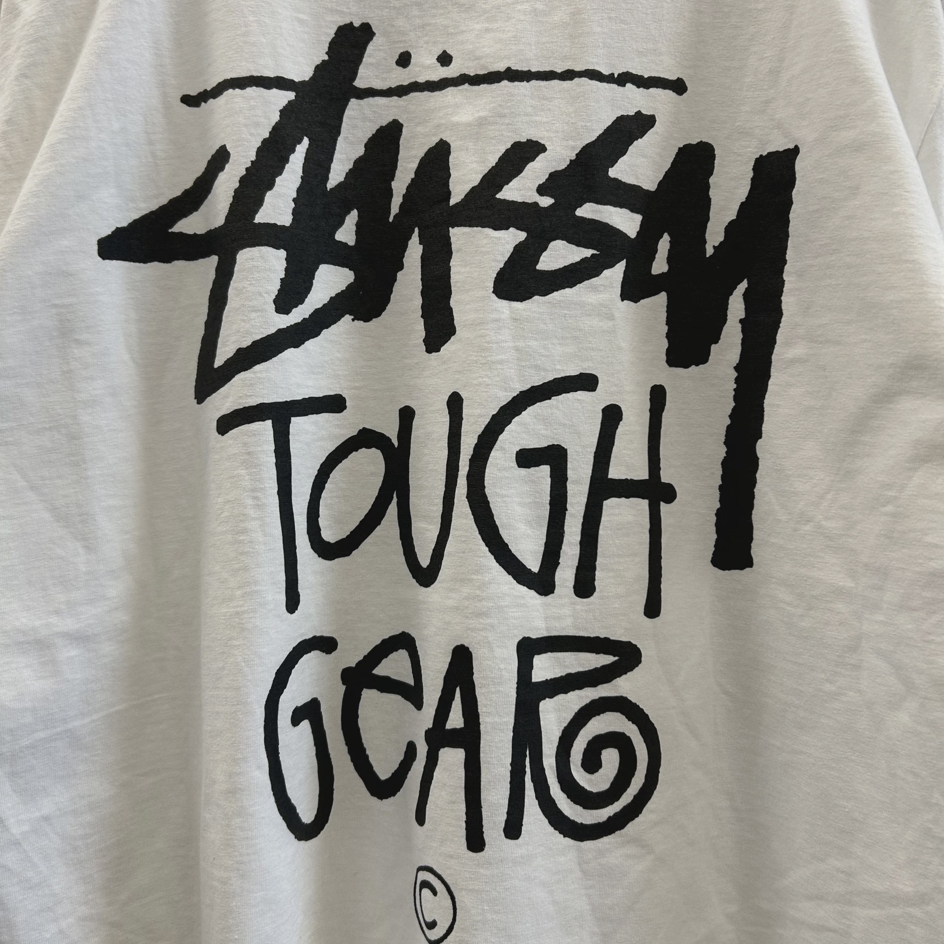 Stussy Tough Gear white tee • Pre-Owned [5939] 2