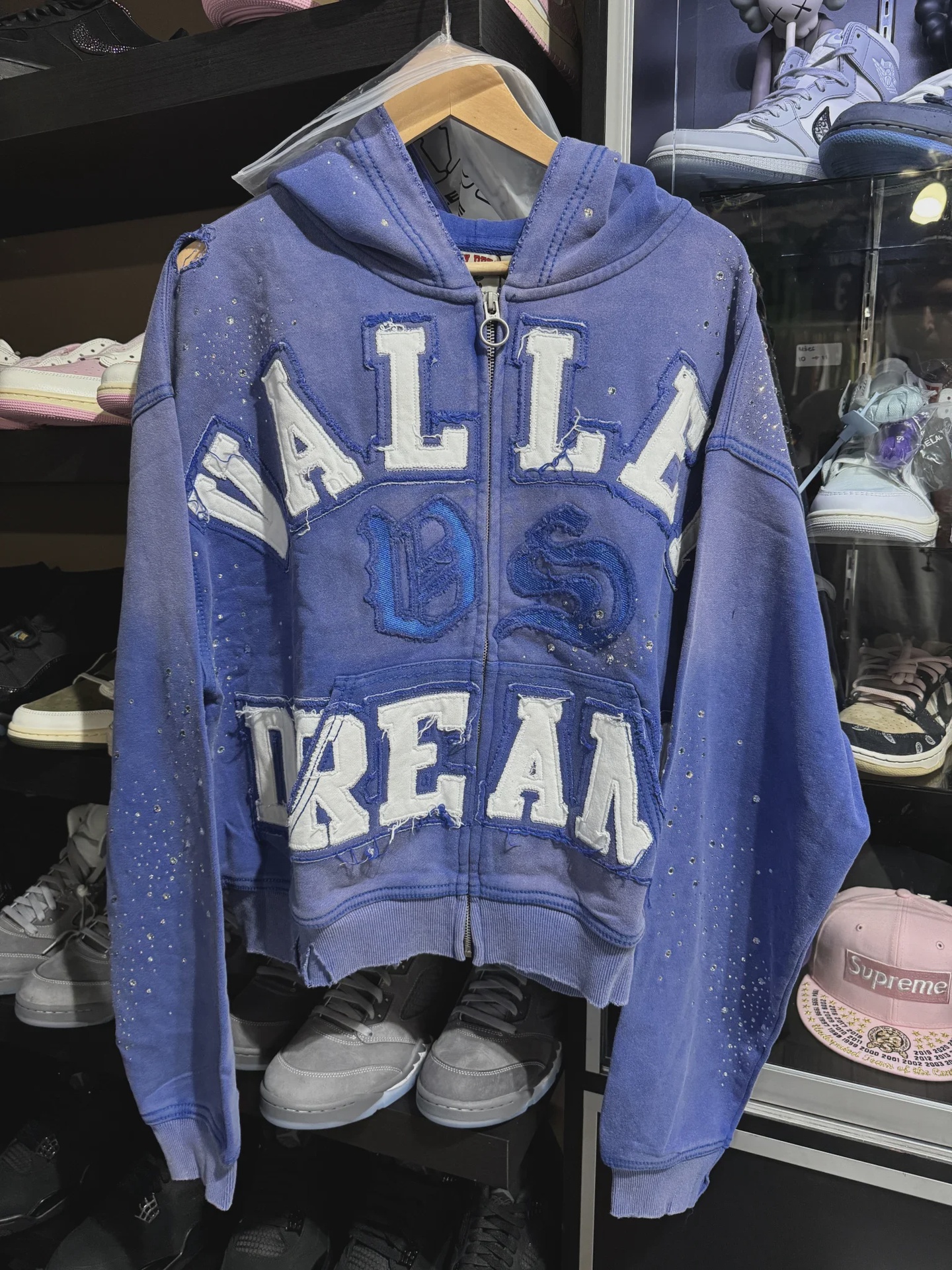 Vale Vale Forever Classico Zip Up Hoodie Sapphire - Size L