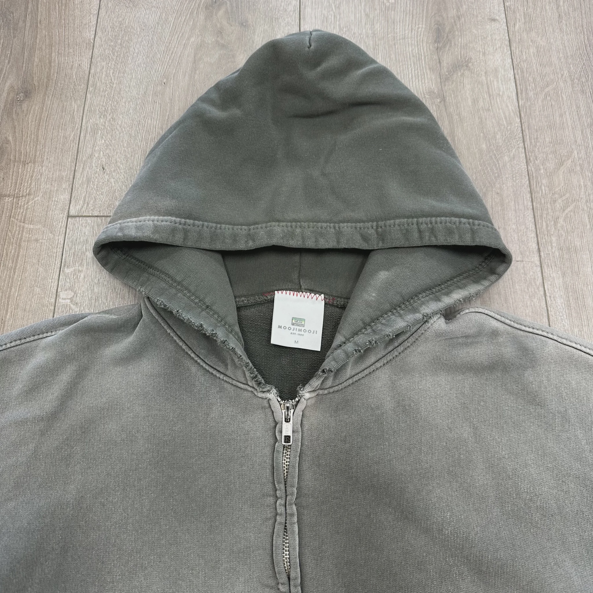Mooji Mooji OVERSIZED ZIP-UP HOODIE AGED STONE • Pre-Owned [3004] - photo 3