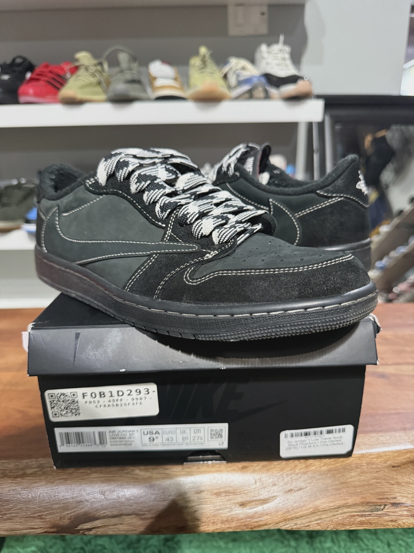 Air Jordan 1 Low Travis Scott Black Phantom  • Pre-Owned [0718]