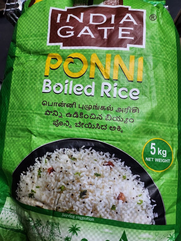 India Gate Ponni Parboiled Rice 5kg