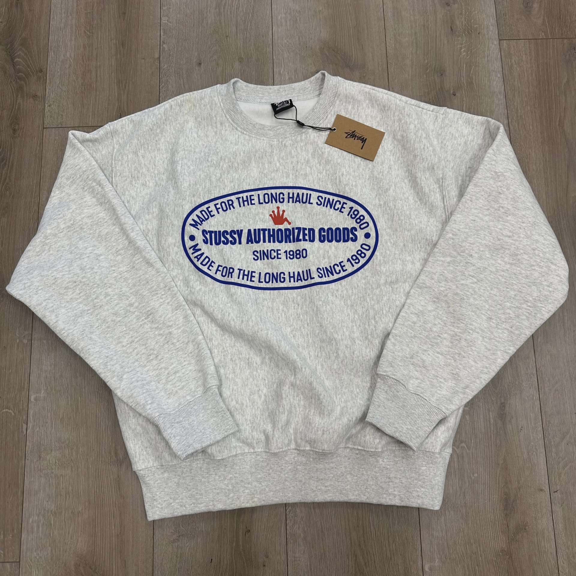 Stussy Stussy Crewneck Grey Blue - Size L