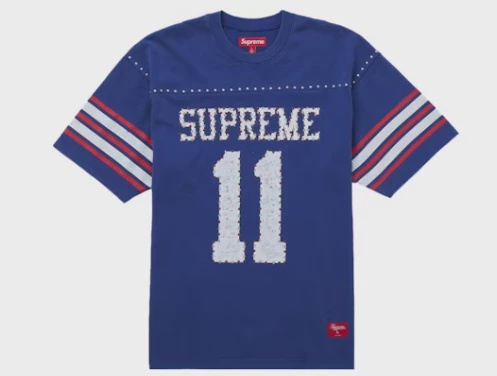 Supreme Studded S/S Football Top Royal • Brand New [9182]