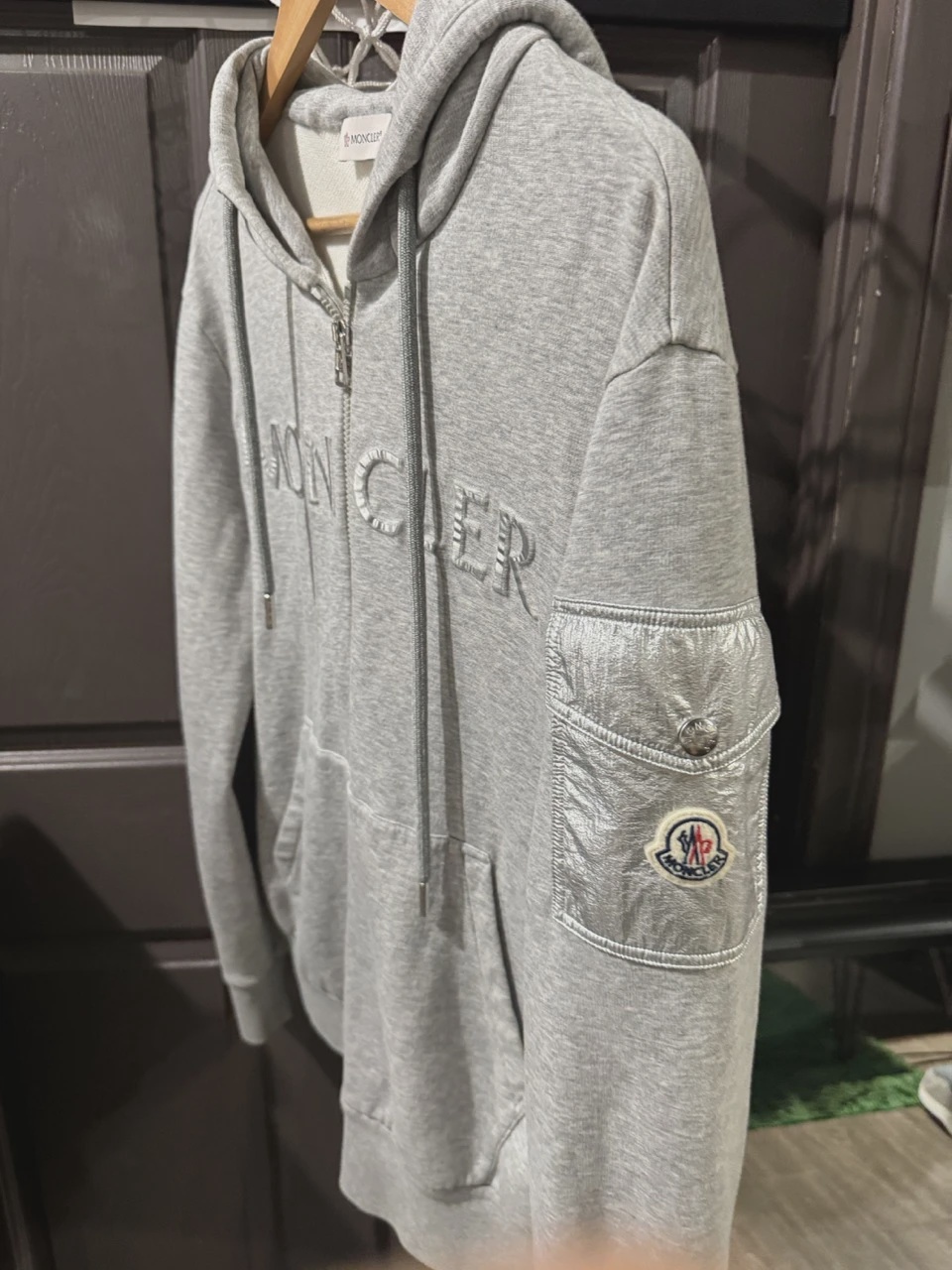 Moncler Zip Up Grey Sz L • Pre-Owned [5808] 3