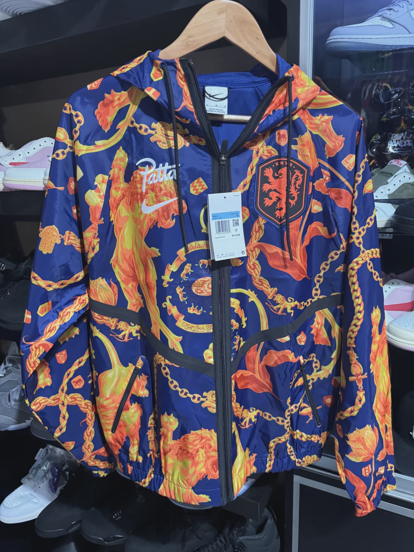 Nike  x Patta KNVB Anthem Jacket Orange/Navy • Brand New [0818]