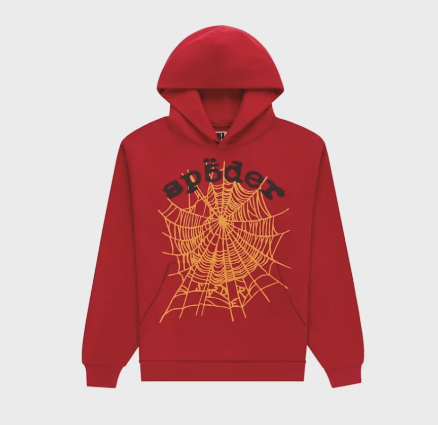 Sp5der OG Web V2 Hoodie Red size L • Brand New [3977]