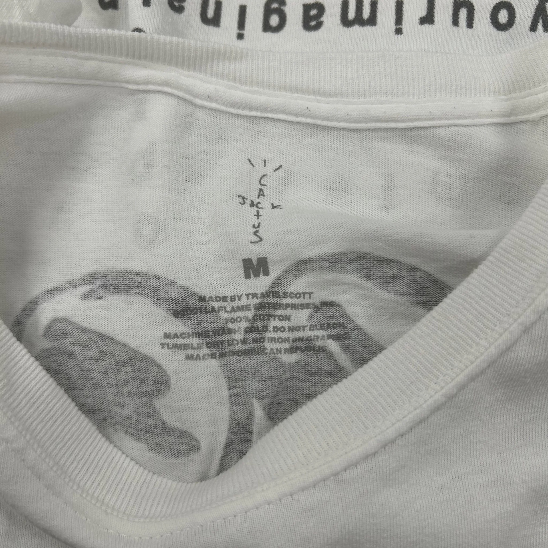 Travis Scott x Fragment Manifest T-Shirt 'Cream • Pre-Owned [7511] - photo 5