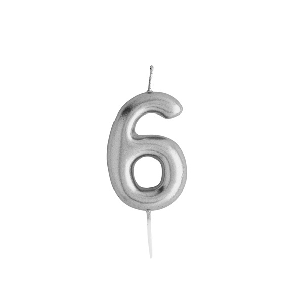 Hootyballoo - Silver Number Candle