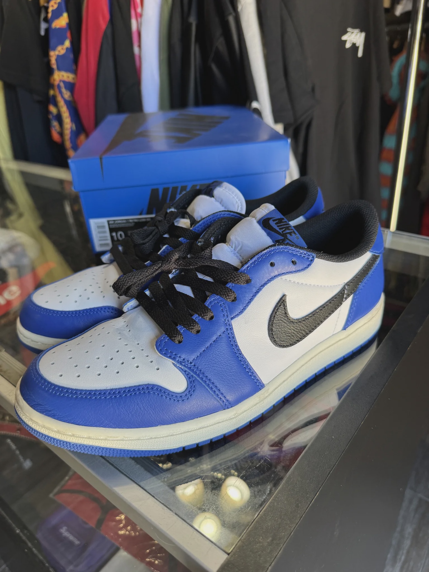 Air Jordan 1 Retro Low Original Game Royal Blue • Pre-Owned [3737] - photo 2