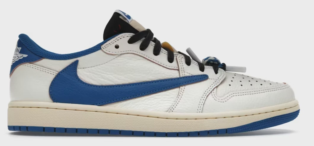 Jordan 1 Retro Low OG SP Fragment x Travis Scott Sail Military Blue • Brand New [6171]