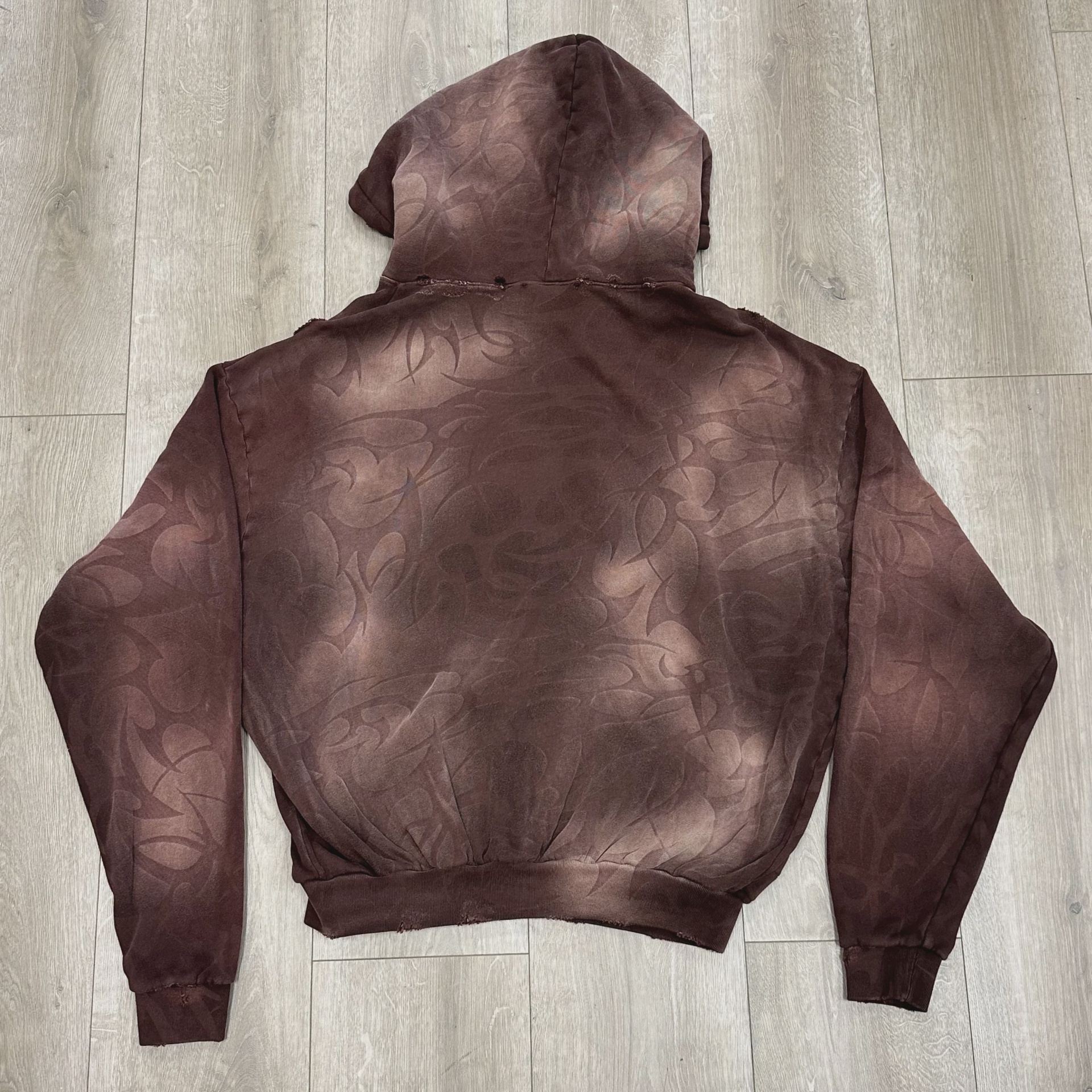 FW25 Hellstar Tribal Zip-Up Hoodie Brown • Pre-Owned [2551] 6