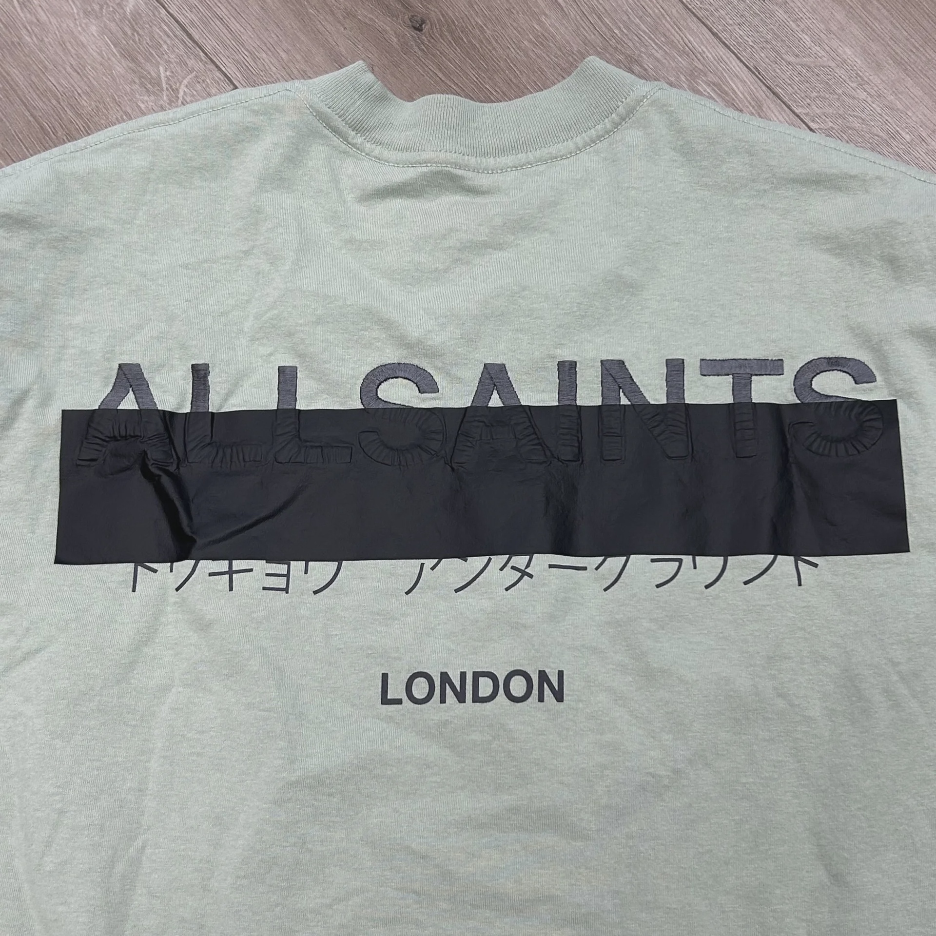 AllSaints Redact Oversized Embroidered Logo T-Shirt • Pre-Owned [4601] - photo 2