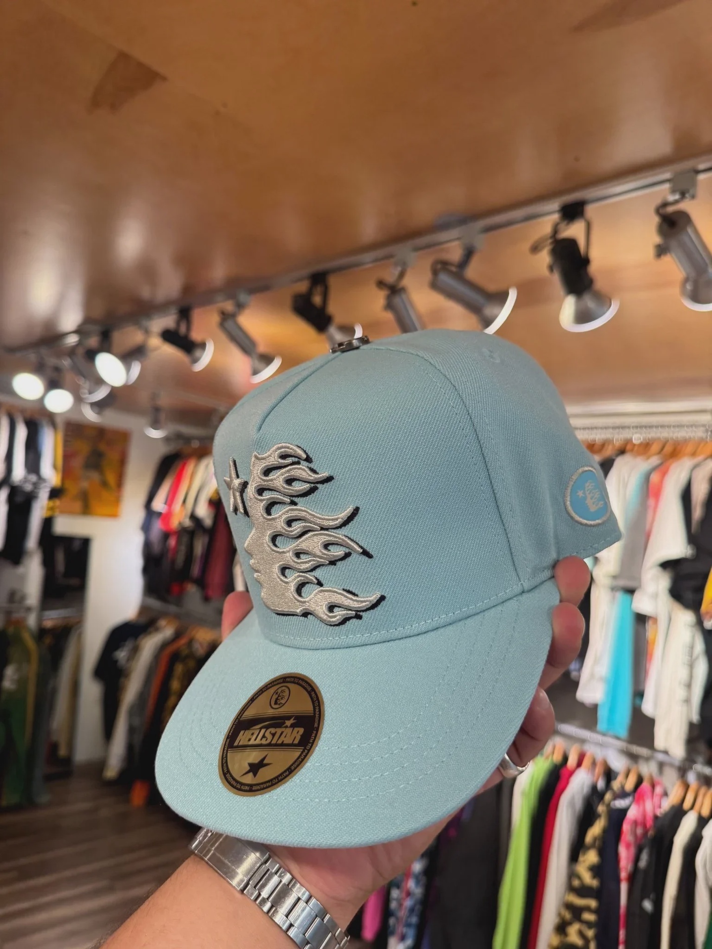 Hellstar Baby Blue Fitted Hat 7 1/8 • Brand New [0242] - photo 1