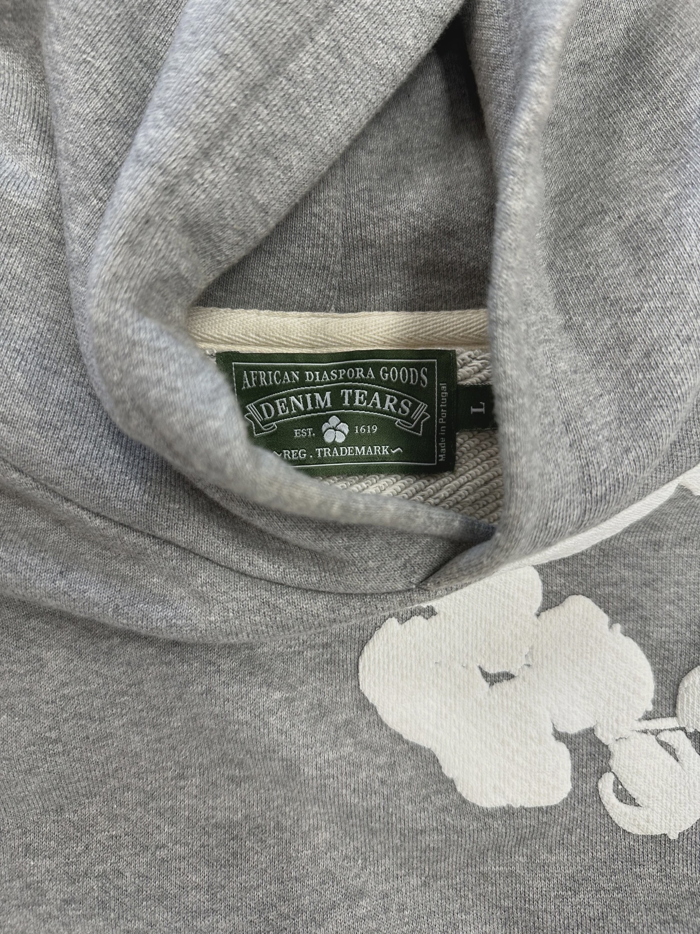 Denim tears gray hoodie • Pre-Owned [9593] 2