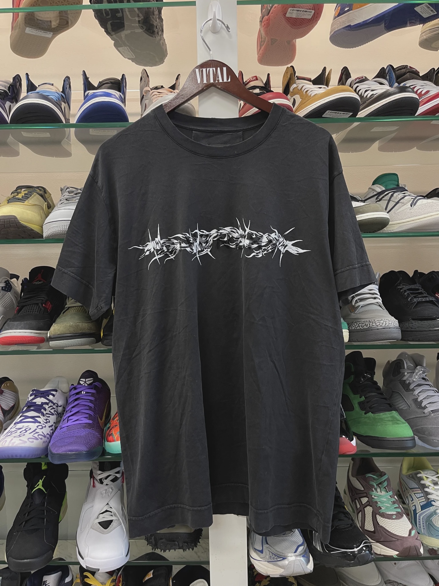 Givenchy Barbed Wire Vintage Black Oversized T-shirt • Pre-Owned [3613]