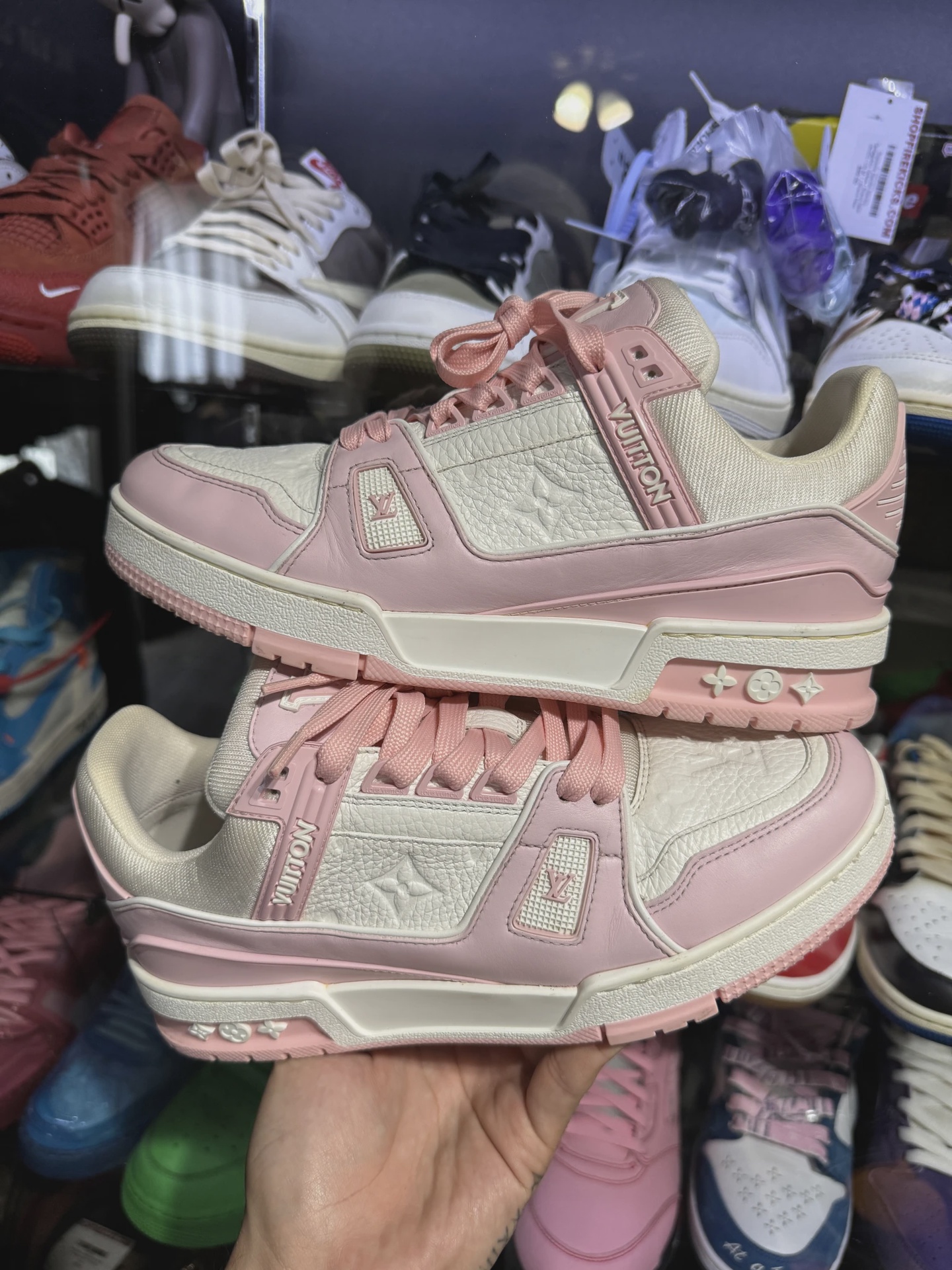 Louis Vuitton Trainer Pink sz 38 No Box • Pre-Owned [1282]