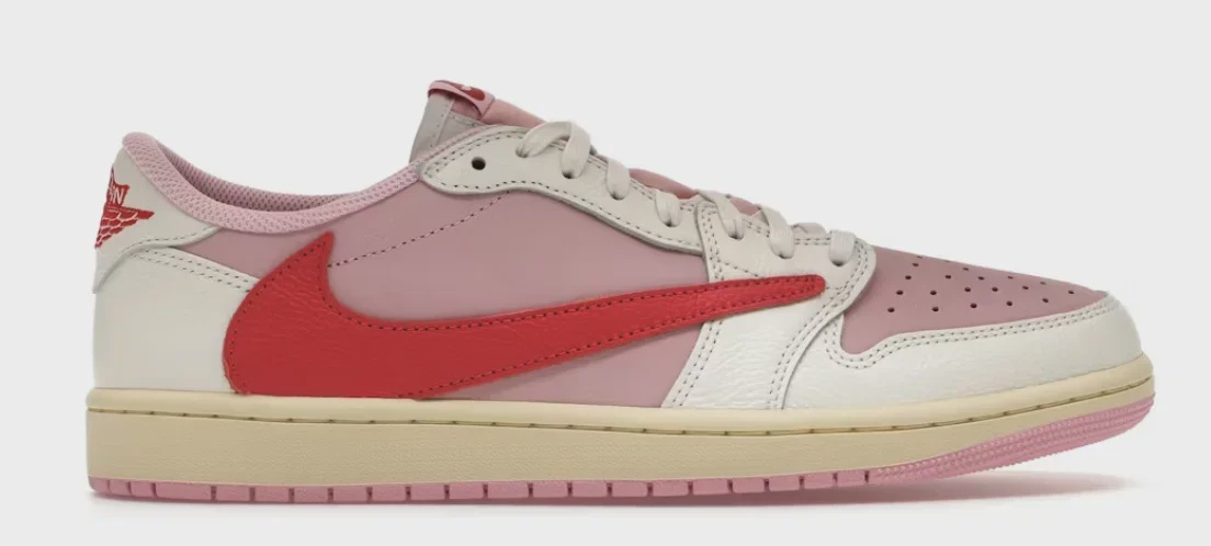 Jordan Jordan 1 Retro Low OG SP Travis Scott Sail Tropical Pink - Size US M 9.5
