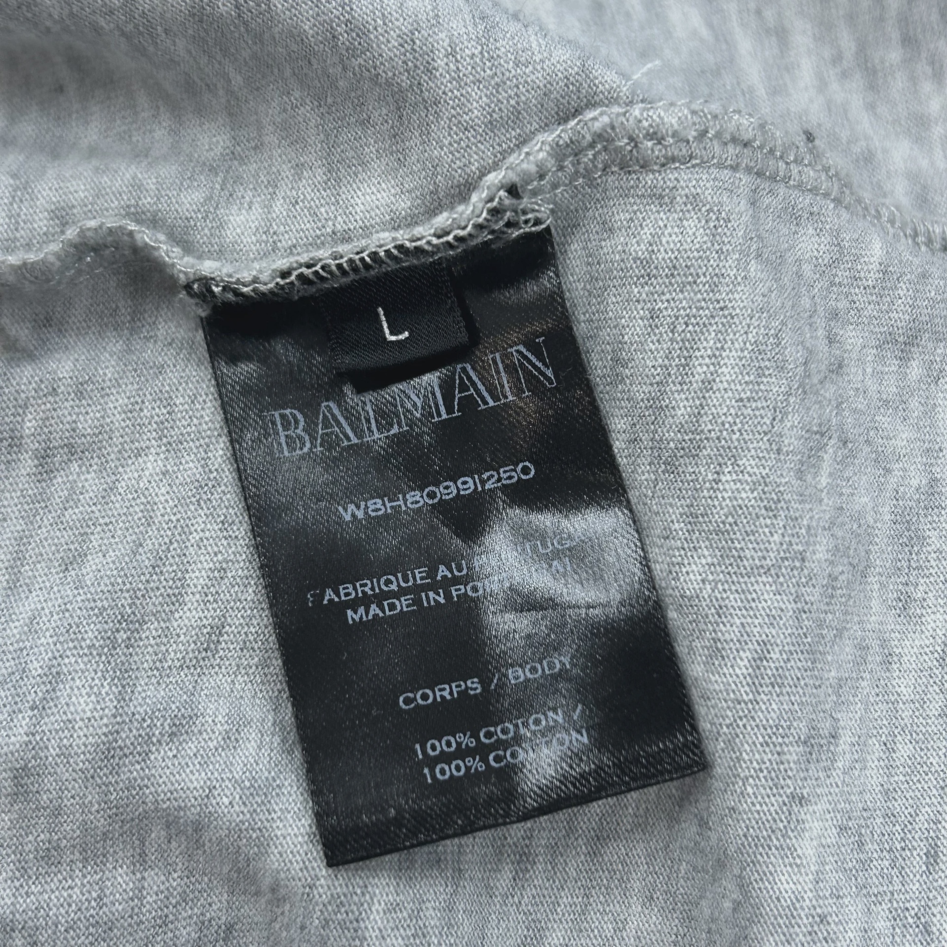 Balmain Grey Coin Logo Hoodie • Pre-Owned [9964] 4