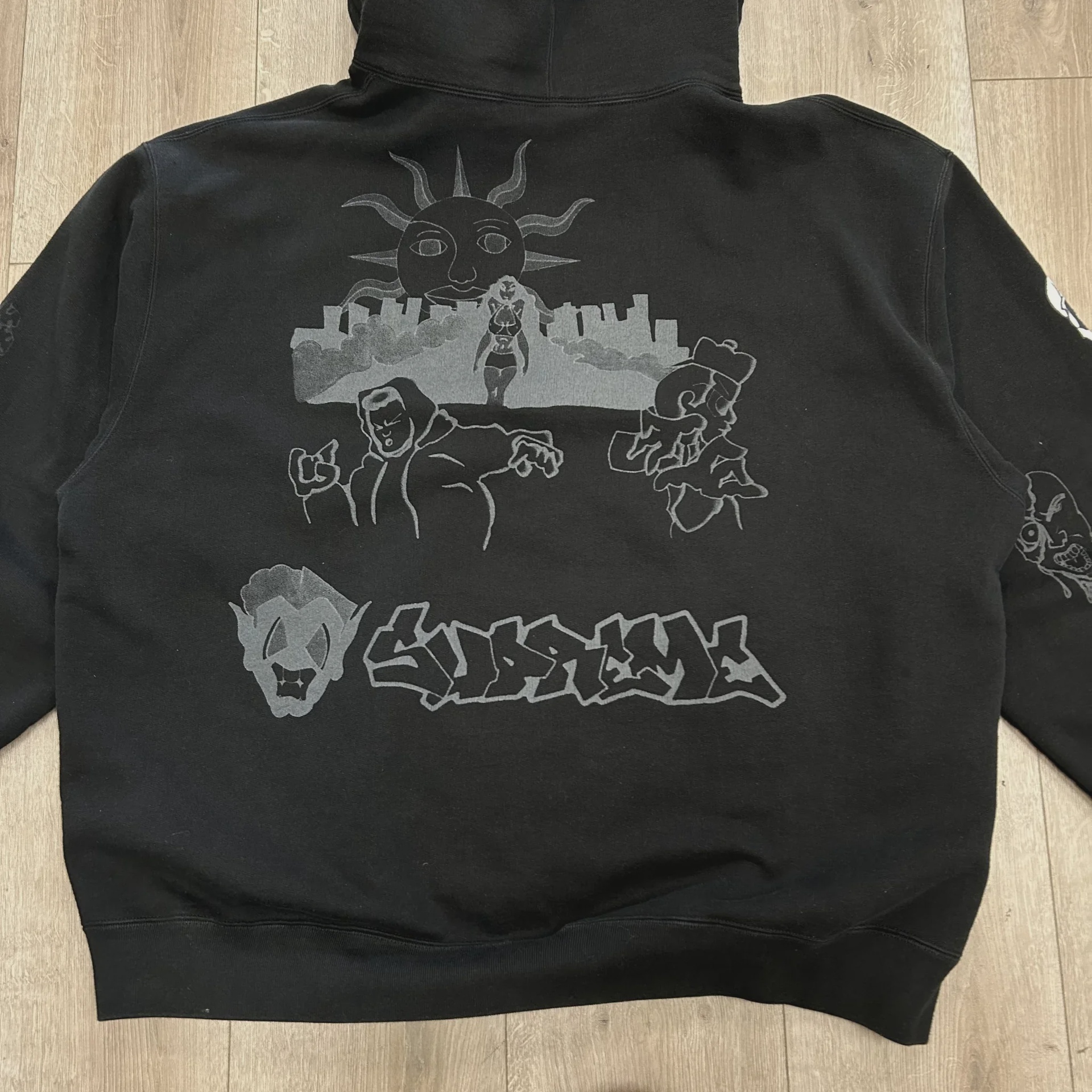 FW23 Supreme Sunrise Hooded Sweatshirt Black • Pre-Owned [6189] - photo 5