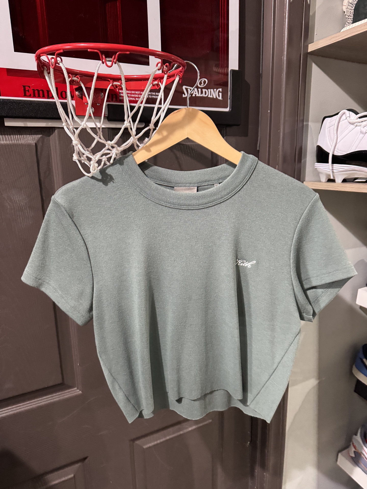 KITH Womens Green Crop Top