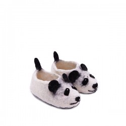 FELT PANDA SLIPPERS - LARGE