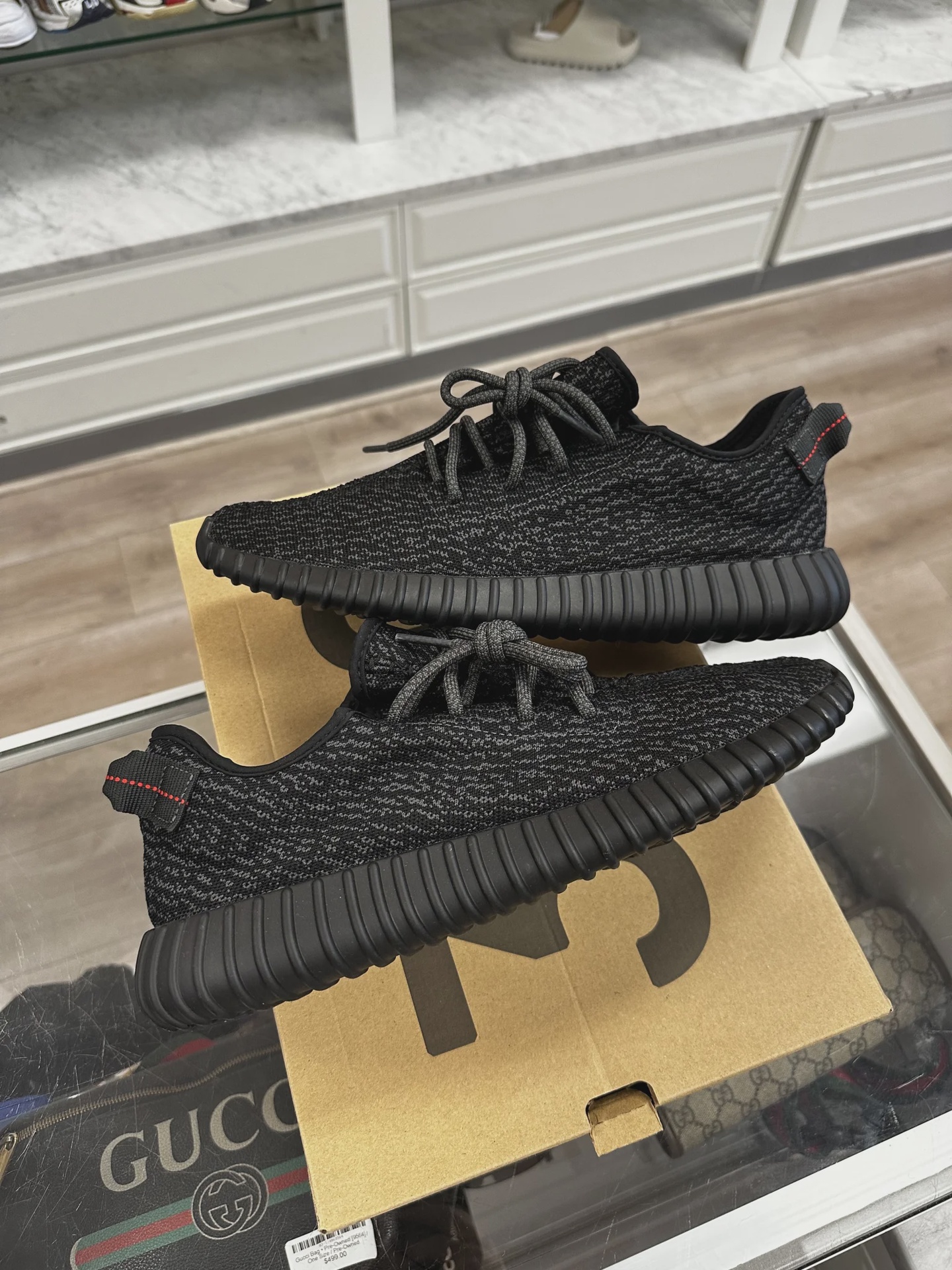yeezy boost 350 pirate black box adidas BB5350 Release Date red accents on the heel tabs adidas Yeezy Boost 350 Pirate