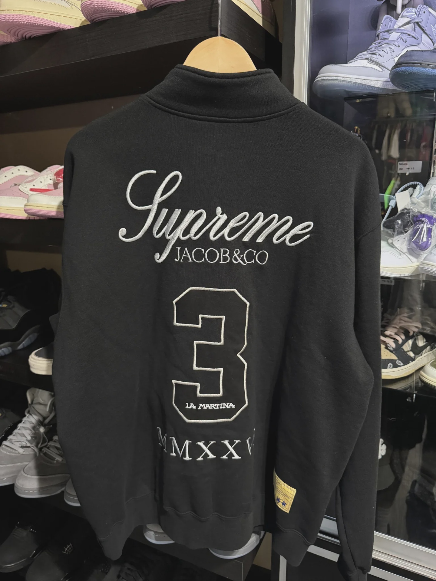 Supreme La Martina Zip Up Sweatshirt Black • Brand New [4856] - photo 3