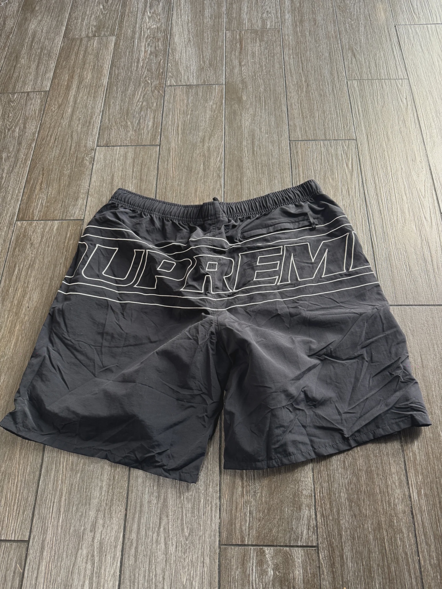 Supreme Big Logo Nylon Shorts Black • Brand New [4690] - photo 2