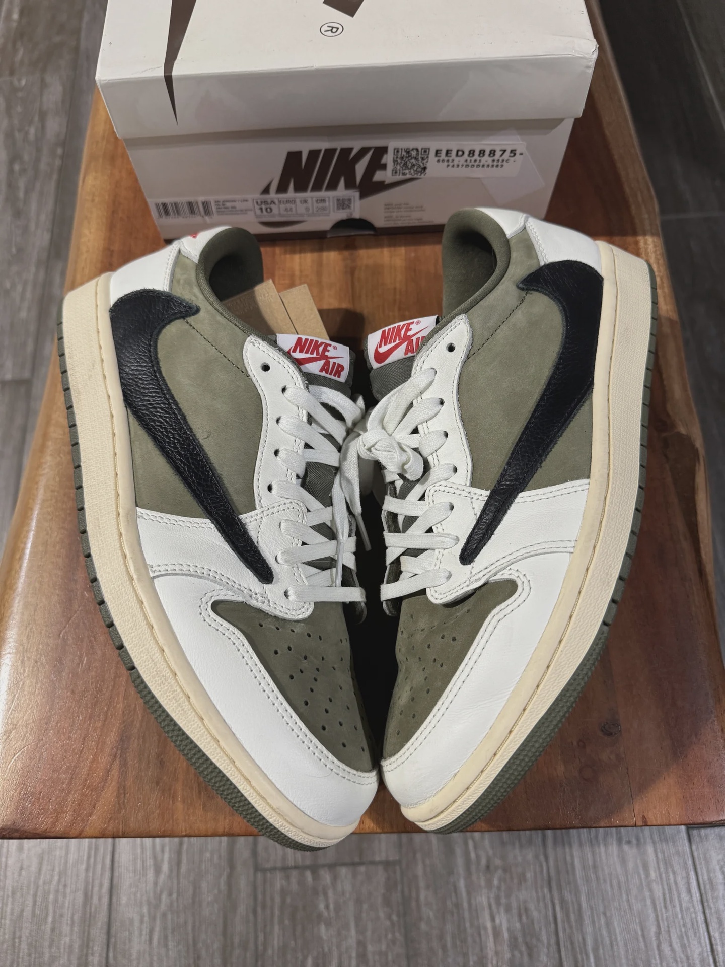 Jordan Air Jordan 1 Retro Low Original SP Travis Scott Medium Olive - Size US M 10
