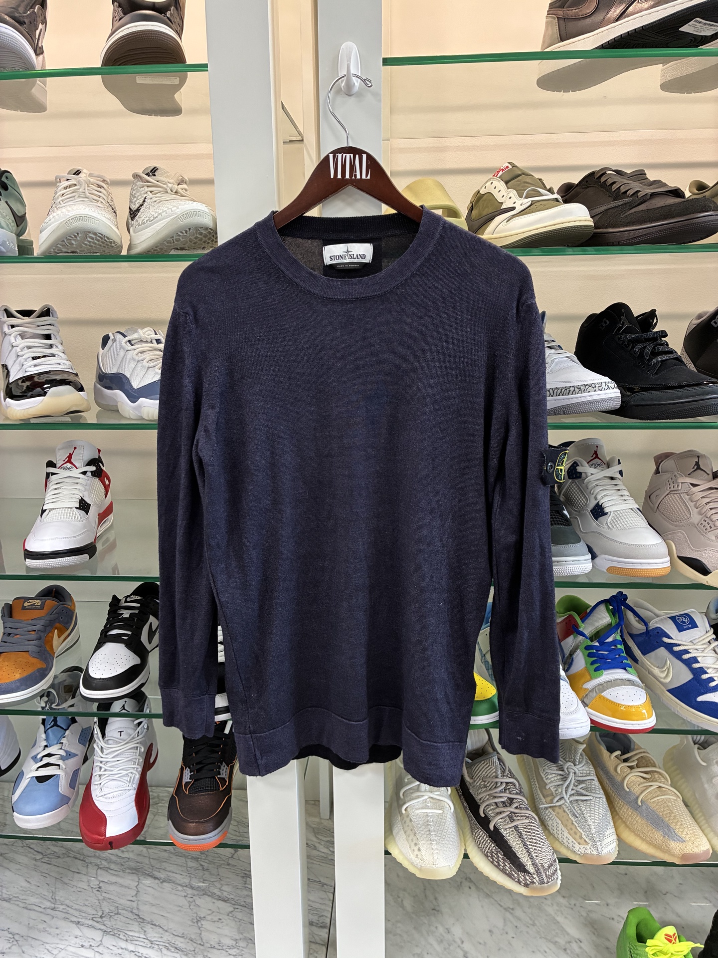 Stone Island Cashmere Sweater - Navy Blue - Pre-Owned
