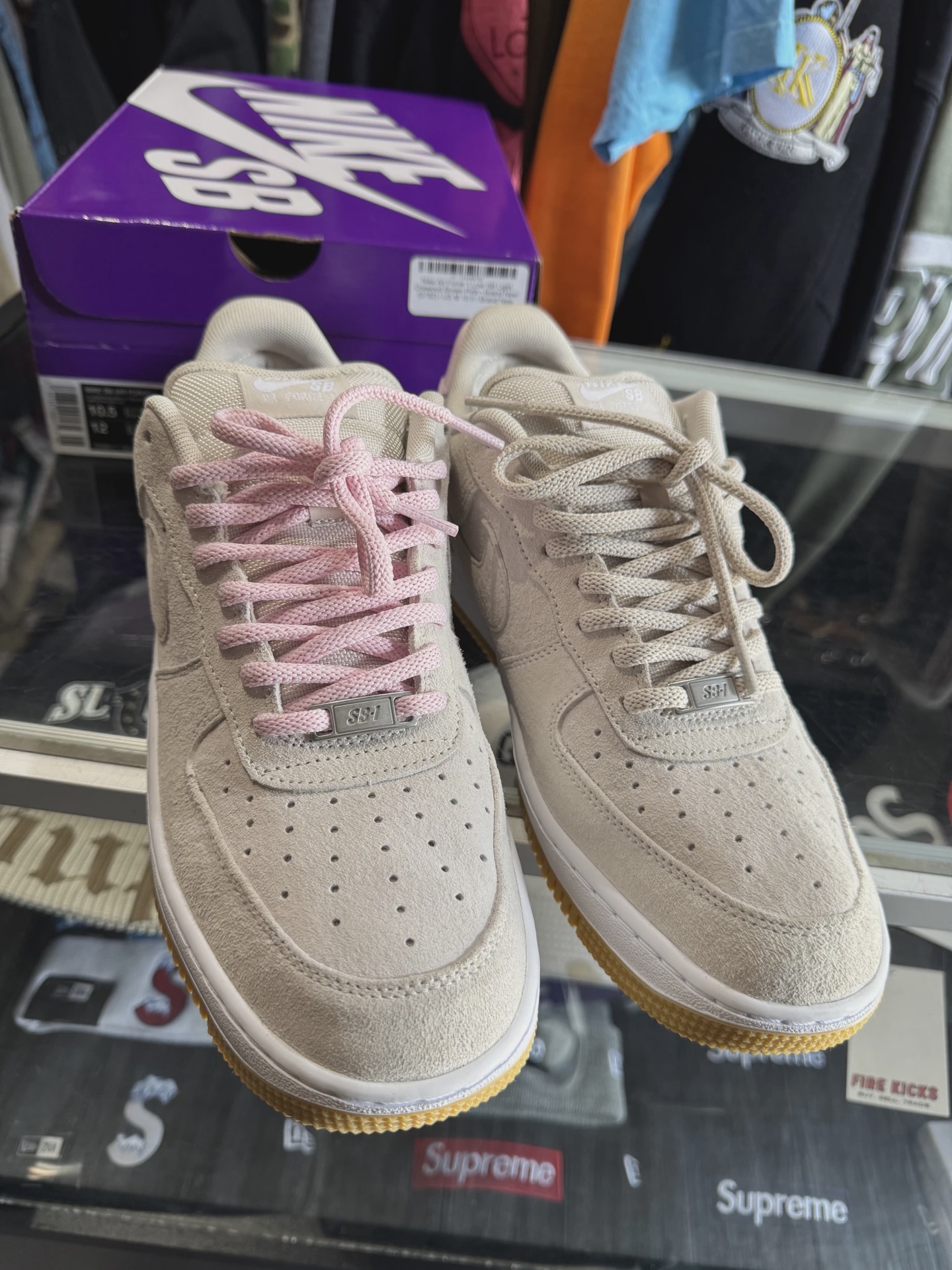 Nike Air Force 1 Low SB Light Orewood Brown Pink • Pre-Owned [1415] 2