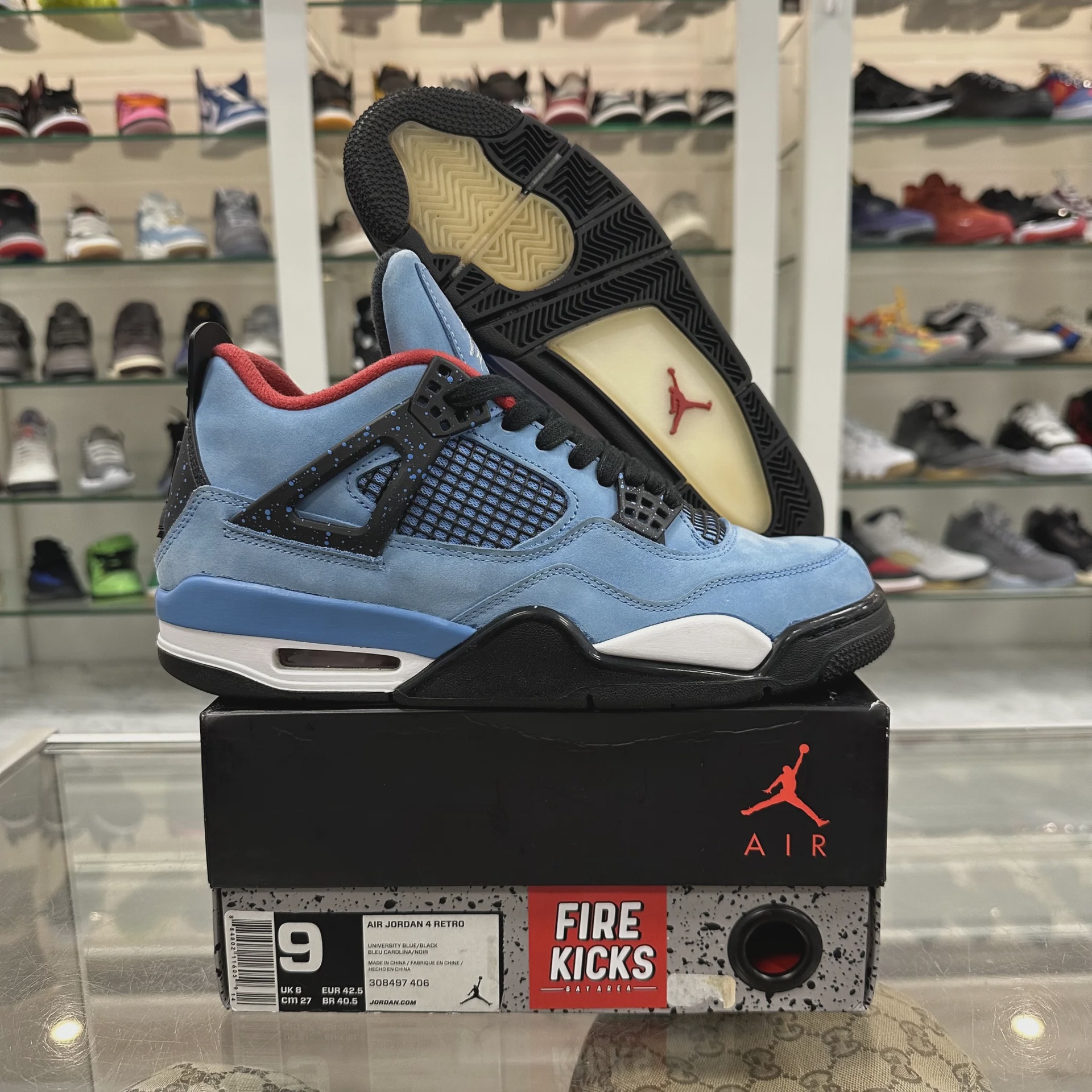 Jordan Air Jordan 4 Retro Travis Scott Cactus Jack - Size US M 9